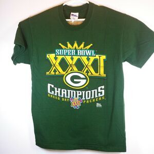 Vintage 1997 Pro Player Super Bowl XXXI 31 Green Bay Packers NFLP Tshirt Sz L
